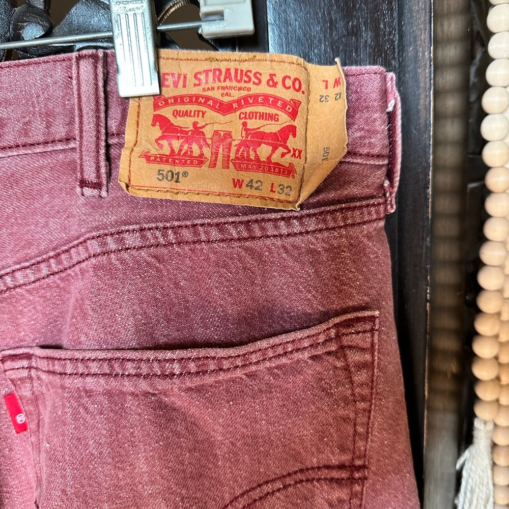 Levi's Burgundy Denim Jeans
